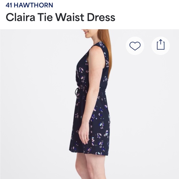 NWT size large nave dress with floral design. - Picture 3 of 3